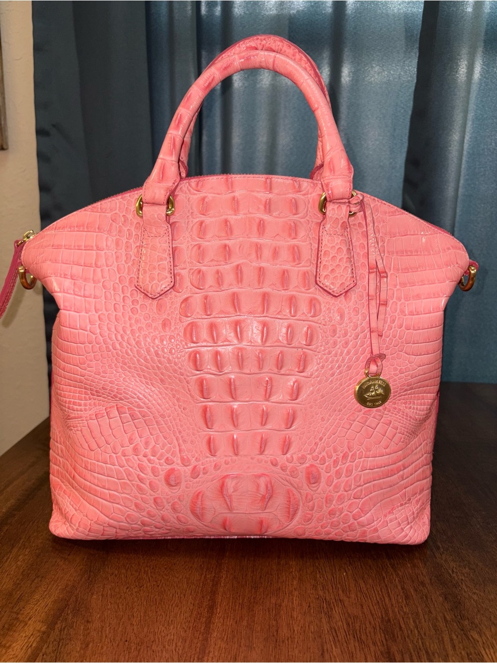 Brahmin EUC Lrg Duxbury - Pink Lychee - RARE, HTF - Coral Pink - Feminine - Picture 2 of 15